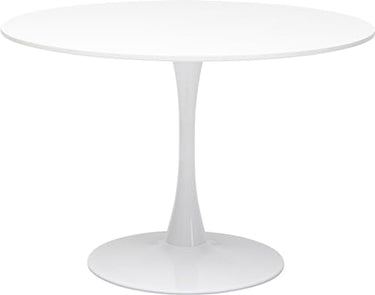 Kare Design Tisch Schickeria, Weiß, 110cm Durchmesser, Platz für 4-6 Personen, moderner runder Esszimmertisch, Tischmöbel für Wohnzimmer, 74x110x110cm (H/B/T) im Sale